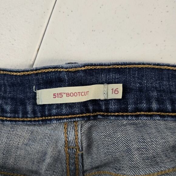 Levi's 515 bootcut jeans blue 16 denim womens 33x32 6253 - Picture 8 of 11